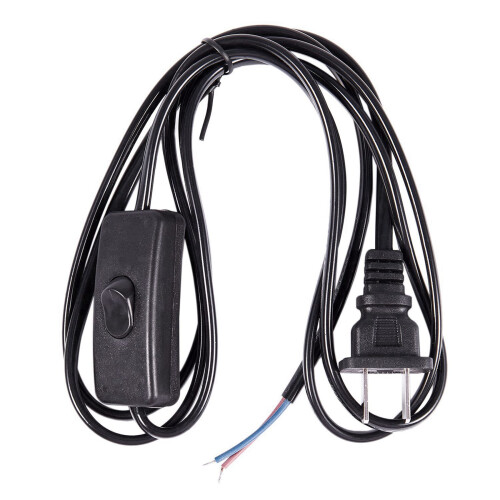 2X US Plug 1.8M Power Cord /Off Button  AC110V 3A AC250V 6A Black 2