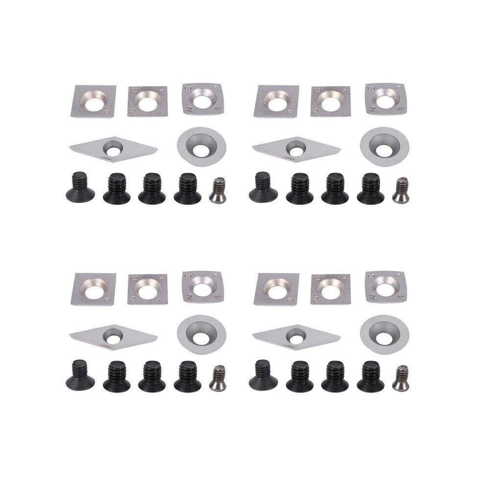 20Pcs Turning Carbide Cutter Inserts Combination Set For Wood Turning Working Lathe Tool With Screw 6033681422780