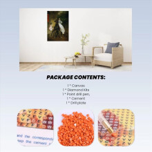 Paint with Diamond Embroidery Diamond Painting Full Round Picture of Rhinestone Classical, (30 X 40cm)Without Frame E