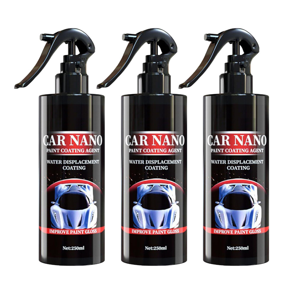 3 Pcs 3 In 1 Nano Car Scratch Spray With Hydrophobic Coating For Glossy Shine And Longlasting Paint Protection Light 9330225967545