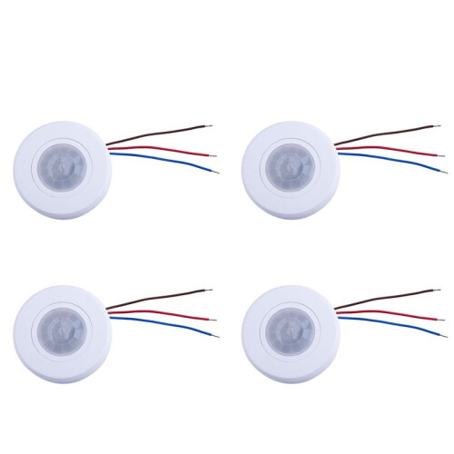 4X 110-220V Ceiling PIR Motion Sensor Light  200W Ultra Slim Infrared Induction Adjust  Delay Light
