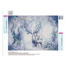 2X DIY 5D Diamond Painting, Rhinestone Diamond Embroidery Paintings Pictures Arts for Home Wall Decor-- Elk House