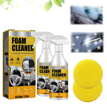 Car Interior Cleaner 2pcs MultiPurpose Foam Spray for Upholstery and Seats Deep Dirt Removal Odor