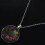 Pressed Flower Round Pendant Necklace 8