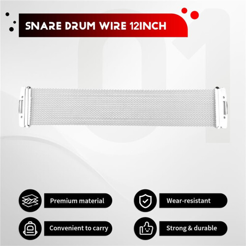 Snare Wire Snare Drum Wire Strings Straps Snare Drum AcessóRios 20 Fios de AçO para Snare Drums PeçA de ReposiçãO 12 Polegadas 1