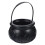 2X Black Cauldron Kettle Plastic Witch Kettle St Patricks Cauldron Wizard Witch Cauldron Decoration Candy Kettle Bucket 3