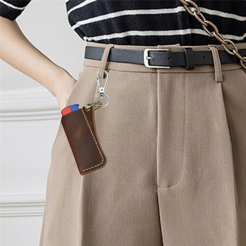 Igniter Holder Key Chain,Sleeve Holster Igniter Holder,Lighters Sleeve,Leather Igniter Sleeve,Igniter Accessories