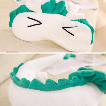 2X Cute White Dragon Neck Pillow, Animation Plush Animal Neck Pillow, Animal Body Flying Pillow with Sleep Goggles