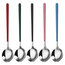 Confezione da 5 Cucchiai da Minestra, Cucchiai da Minestra per Gelato nel Acciaio Inossidabile Cucchiaini da Caffè Cucchiaini da Tè, Cucchiaio da
