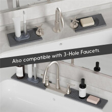Faucet Mat for Kitchen Sink,Diatomite Fast Drying Stone Sink Tray,Faucet Guard for Bathroom Counter Small