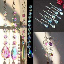 740 Pcs Crystal Suncatcher Kits Hanging Chandelier Crystals Prisms Parts Rainbow Maker Pendants DIY Sun Catchers Beads
