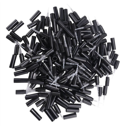 500Pcs / Lot 2Ml Black Plastic Perfume Spray Bottle Sample Spray Sprayer Atomizer Perfume Bottle 2