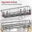 Stick- Shower Organizer, Shower Rack with 16 Hooks, Black 2-Pack 5