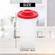 8 Large Salt and Pepper Shakers Moisture Proof ,Salt Shaker with Red Covers Lids Plastic Airtight Spice Jar Dispenser