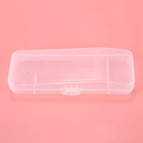 2 Pcs Travel Double   Storage Box Men Shaver Case  Accessories Transparent  Holder Plastic Case