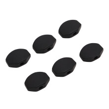 6er Set Ebenholz & Metall Gitarrenkopfstücke für E-Gitarren, Schwarz