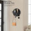 Key Holder Wall Mount, Decorative Key Rack with Hooks and Shelf, Wood, Black 3
