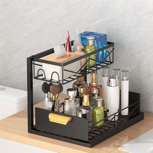 Kitchen Storage Racks Pull-Out Drawer Under-Sink Racks Multi-Layer Kitchen Storage Racks Cabinet Racks 2