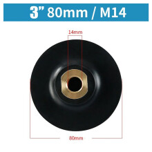 2X Rubber Backing Pad Polishing Grinding Disc Holder for Angle Grinder M14 Self-Adhesive Grinding Backing Pad 3In