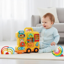Montessori Toys 2 in 1 Silicone Stacking Set with Busy Board, Sensory Learning for Toddlers
