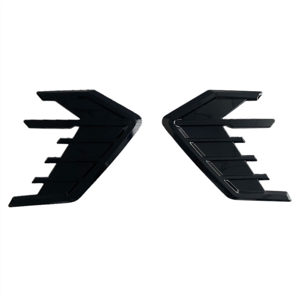 2Pcs Carbon Fiber Look Car Side Air Outlet Shark Gill Vents Universal Aerodynamic Design Exterior Upgrade Black 9330225968085