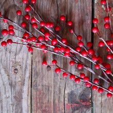 400 Pièces Baies de Houx Baies Artificielles pour Décorations de Guirlande de Noël Guirlande Faisant Des Fournitures Décoration de Fête