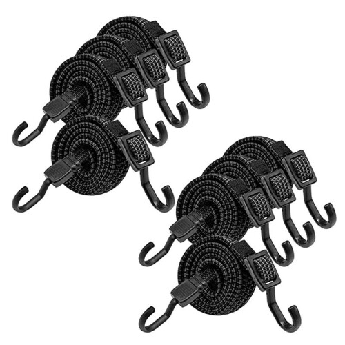Bungee with Hooks,8Pcs Expanders with Hooks,100cm Adjustable Elastic Strap for Bicycle Carriers,Motorcycles