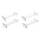 2X Clear Cracker Serving Tray, Transparent Macaron Display Tray, Rectangular Cracker Holder for Serving Trays 1