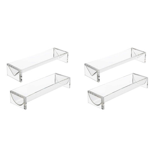 2X Clear Cracker Serveringsbricka, Transparent Macaron Display Fack, RektanguläR Cracker HåLlare för Serveringsbrickor 1