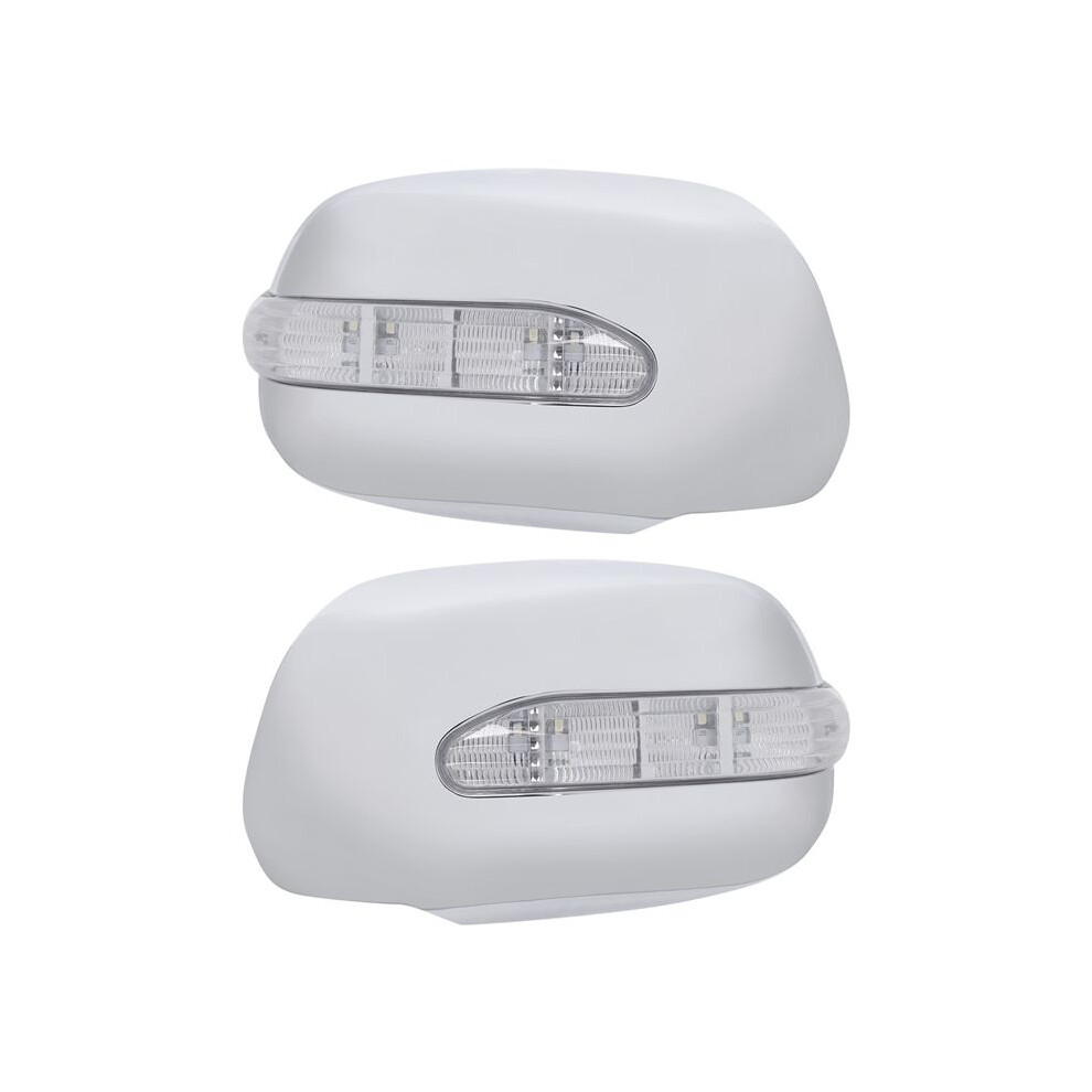 For Hilux Vigo 2005-2011 Chrome Rearview Side Door Mirror Cover Cap With Led Turn Signal Lamp Silver/Light 6032296708746