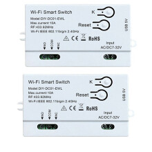 2X WiFi EWeLink DIY Timer 1CH 7-32V RF433 2.4G WiFi Smartlife Home Automation Module for Alexa Home