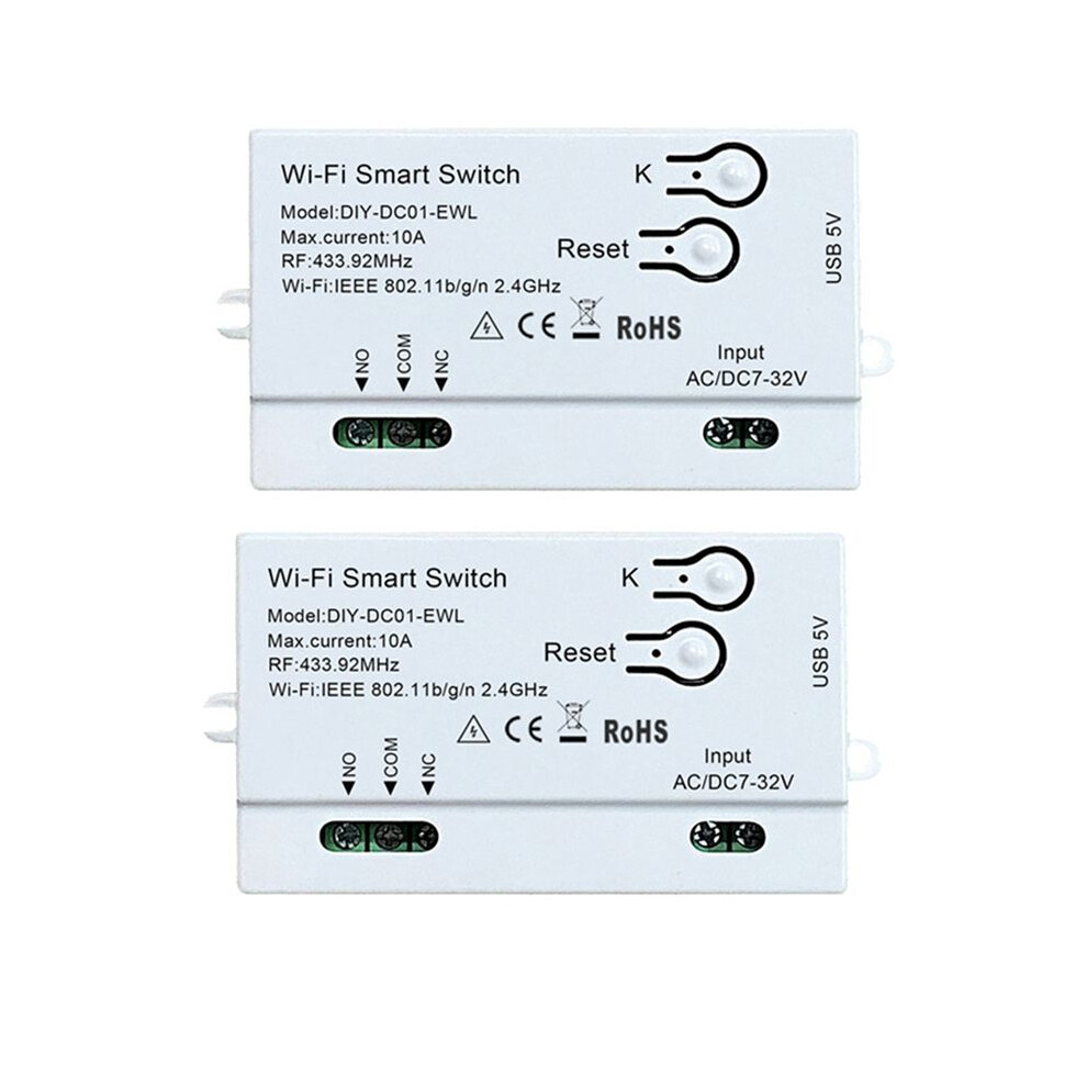 2X Wifi Ewelink Diy Timer 1Ch 7-32V Rf433 2.4G Wifi Smartlife Home Automation Module For Alexa Home 6033594591368