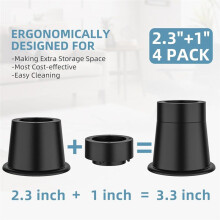 4-Pack Heavy Duty Furniture Lifters Round Rubber Sofa Lifters for Sofas, Tables, Beds and Chairs Bottom Lifters