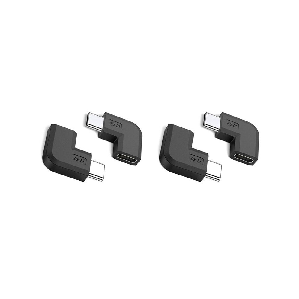 4Pcs 90 Degree Right Angle Usb 3.1 Type C Male To Female Converter Usb-C Adapter For Phone Portable Connector 6032225229960