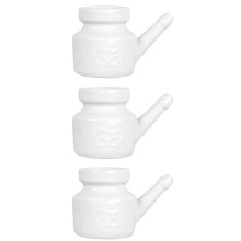 3X Olla Neti de CeráMica de 350 Ml para Limpieza de Nariz, Duradera, una Prueba de Fugas, para Enjuague Nasal, Lavado de Nariz, Hombres y Mujeres,