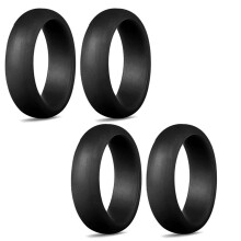 2X 5.7mm Popular for Men Women Silicone Cool Rings Silicone Wedding Ring Environmental Outdoor Sports RingX2 6