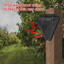Solar Timer Bird Repeller with 13Sound Waterproof Bird Repellent Alarm Outdoor Crop Orchard Protection Animal Deterrents