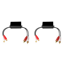 2X Sound Cancellation Current Noise Common Ground Isolation Filter Audio Isolator Stereo Rca Isolator