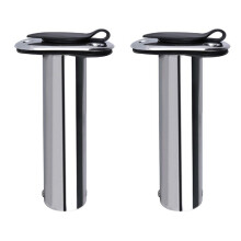 2X 90 Degree Fishing Pole Stand Stainless Steel Embedded Mount Fishing Rod Holder for Boat Accessories Marine