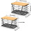 2 Pack Storage Stackable Kitchen Laundry Organizers with Bamboo Top, Wall Mount Large Trash Bag Holder and Standard 8