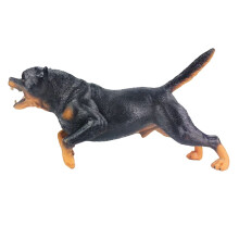 Realistic Rottweiler Dog Figure with Sculpted Details for Kids, Collectors and Cake Decoration