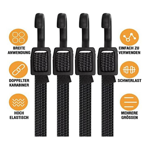 Bungee with Hooks,8Pcs Expanders with Hooks,100cm Adjustable Elastic Strap for Bicycle Carriers,Motorcycles 2