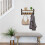 Coat Hooks Wall Mount with Shelf Coat Rack Wall Mount with 5 Heavy Duty Hooks - Floating Wall Shelf with Hooks 1