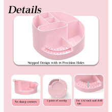 Nail Drill Holder 18 Hole Nails Drill Bit Holder Nails Desk Organizer Professional Nails Drill Holder Stand
