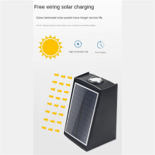 2X 2LED Outdoor Wall Light Waterproof Solar Outdoor Ambient Lighting Warm White Lights Garden Lights Outdoor Wall Lamp
