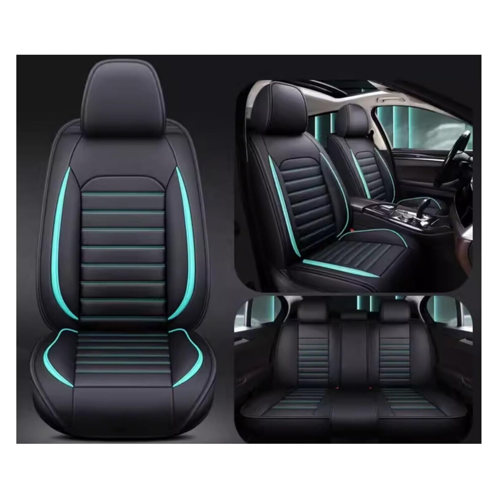 Waterproof Leather Car Seat Covers For Subaru Outback 20002025, Nonslip Full Coverage Protection, Blue 9073542783794