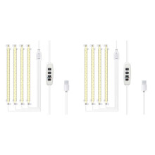 2X Strisce Luminose per Piante un LED, Luci un Spettro Completo per Piante da Interno con Timer di Accensione/Spegnimento Automatico