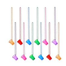 Conjunto de 12 Copos de Shot em Colar de Contas, Copos de Shot de Plástico, Perfeitos para Despedidas de Solteira, Aniversários, Casamentos e Festas