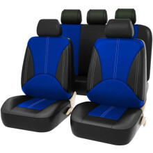 Waterproof PU Leather Seat Covers Full Set, Breathable Blue Car Seat Protector Airbag Safe for Lexus NX300H