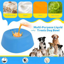 Interactive Slow Feeder Dog Bowl for Liquid Treats with Anxiety-Relieving Licking